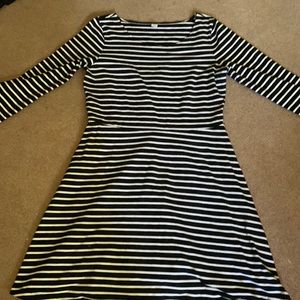 black and white dress